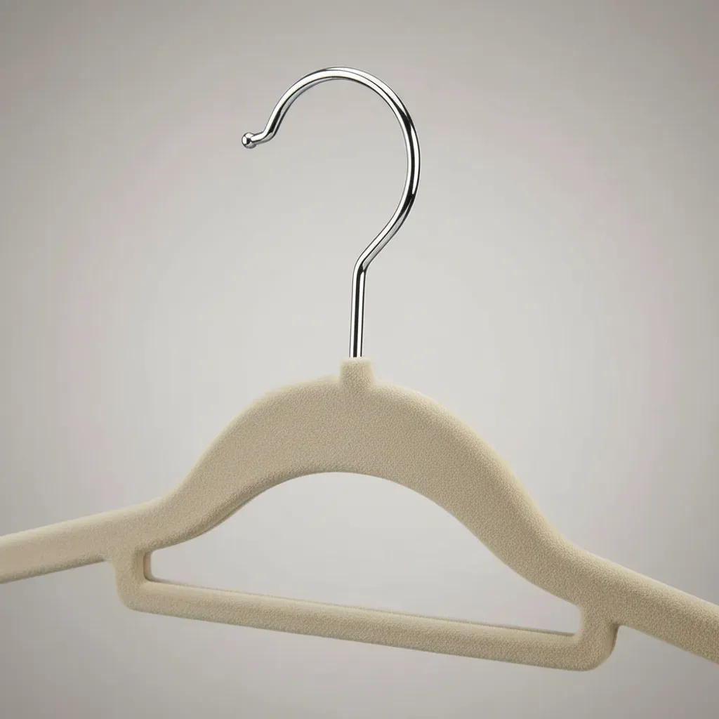 Cabides De Veludo Adulto Fino Antideslizante Roupas 30 Pecas Cor Bege
