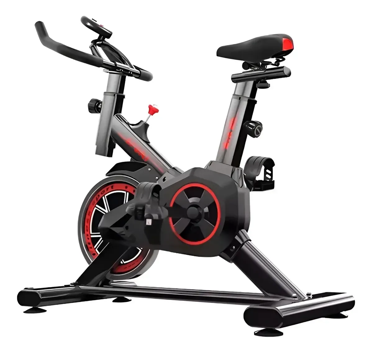 Bicicleta Ergometrica Meta Parts Spinning X11 Cor Preto/Vermelho Com Garrafinha Brusfit