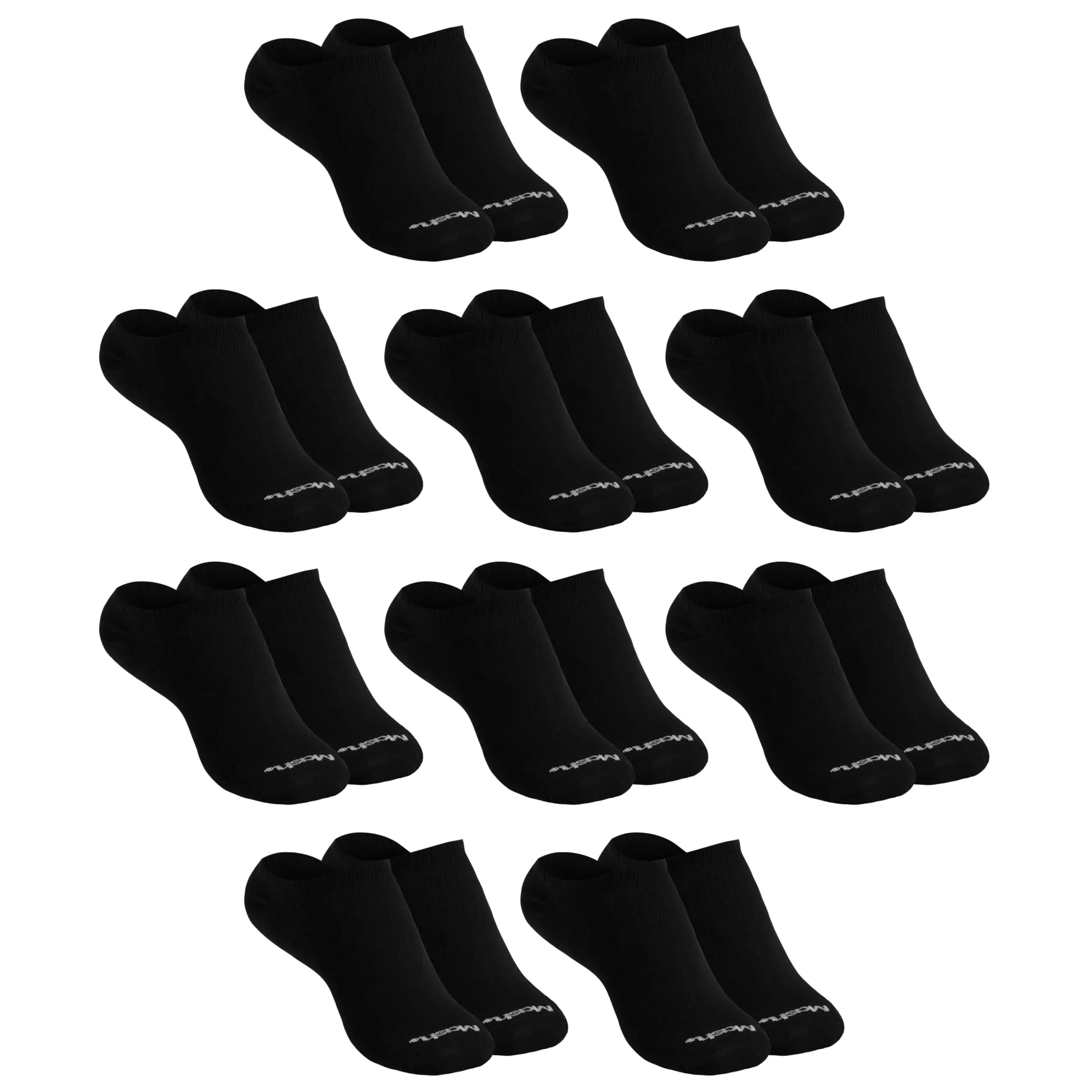 Kit 10 Pares de Meia Soquete Invisivel Cano Curto Algodao Respiravel Mash