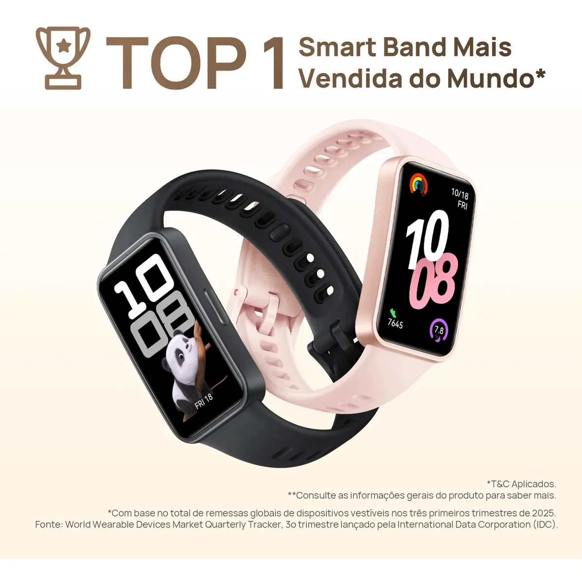 Smartwatch HUAWEI Band 10 Caixa de Polimeros Duraveis Analise do Sono em Nivel Profissional Assistente de Bem-estar Emocional Relogio Smartwatch Compativel com Android e iOS Preto