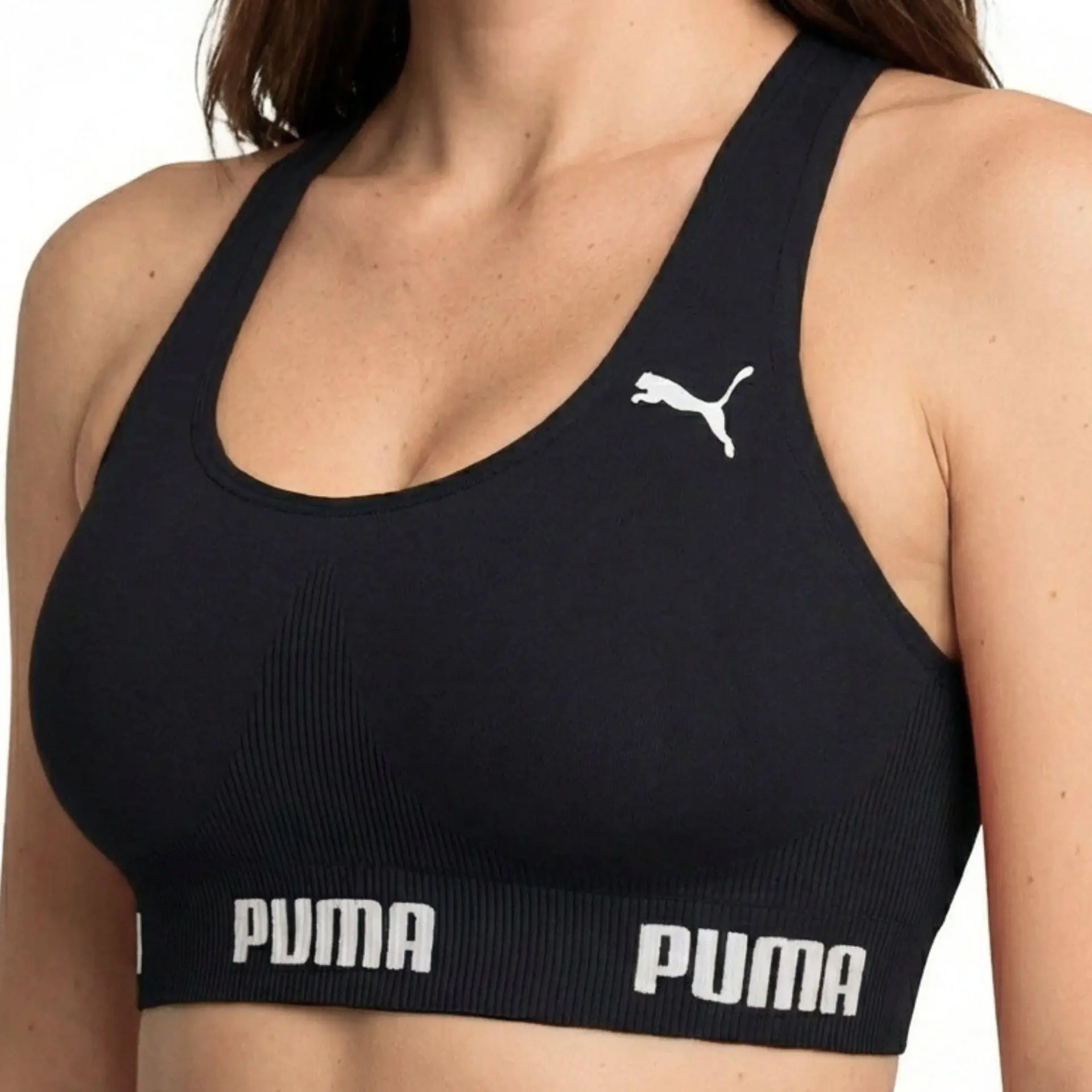 Top Puma Feminino Esportivo Poliamida Academia Nadador Sem Bojo Original