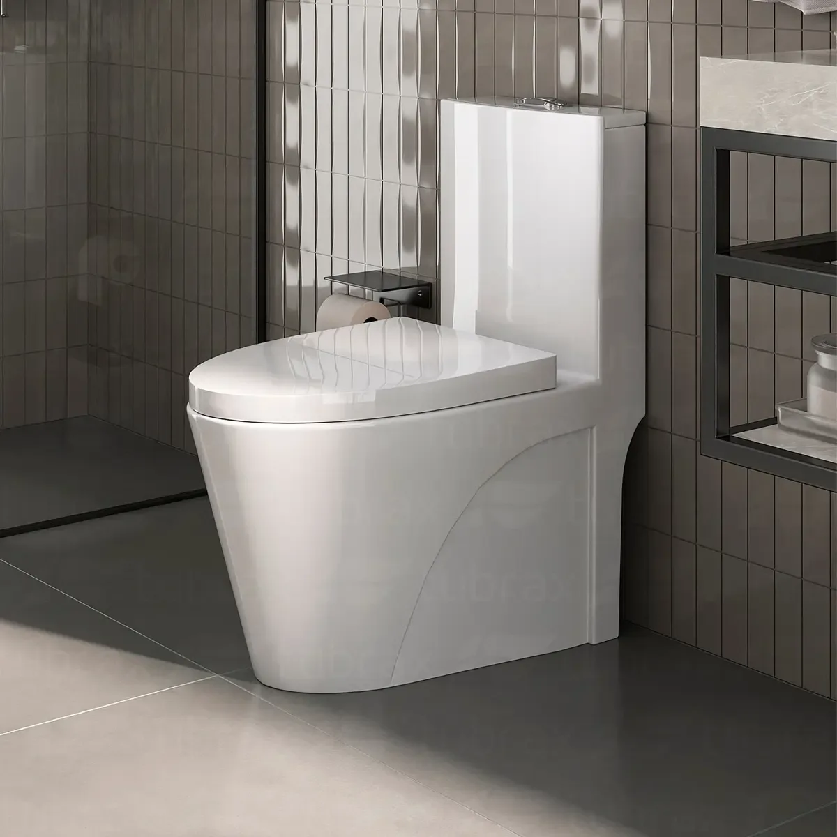 Vaso Sanitario Tubrax Monobloco VAB0002 Caixa Acoplada Completo Privada Cor Branco